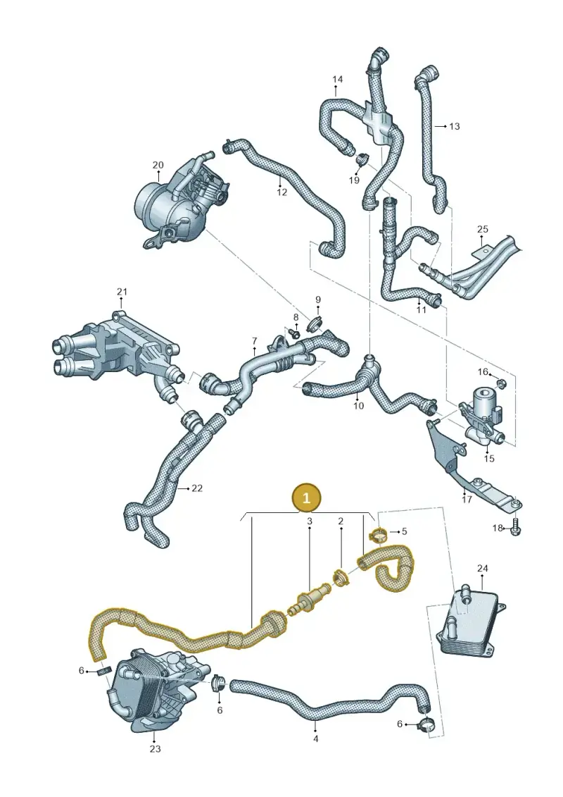 3Q0122096E — Volkswagen Multivan (2021-) diagram 7t0122060, position 1