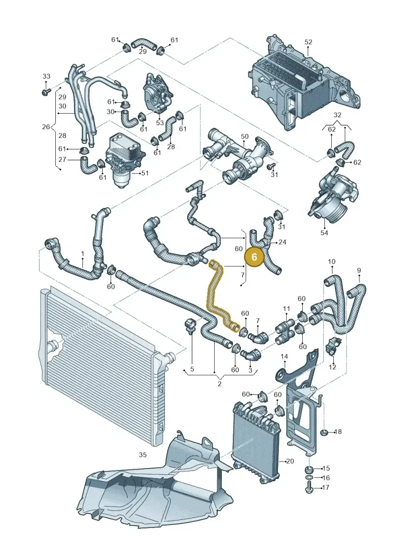 3Q0122101BC — Volkswagen Arteon (2017-2023) diagram 793121410, position 6