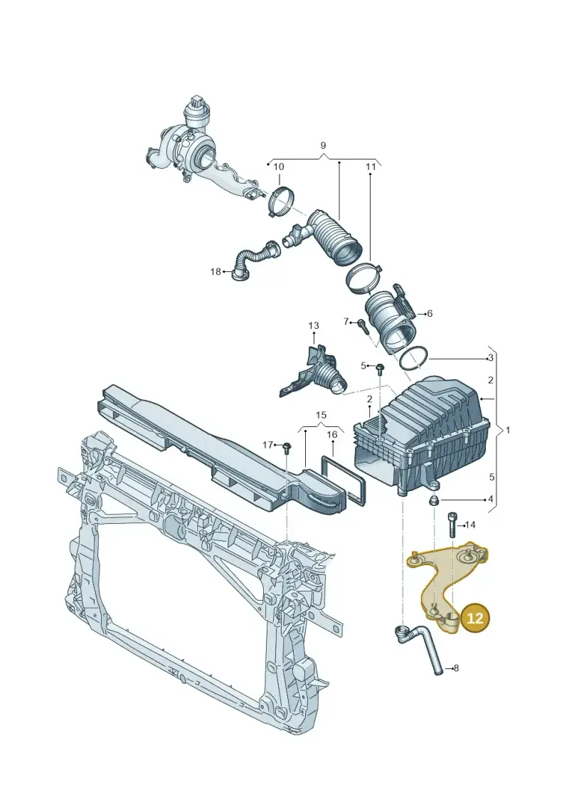 3Q0129671 — Volkswagen Arteon (2017-2023) diagram 884129100, position 12