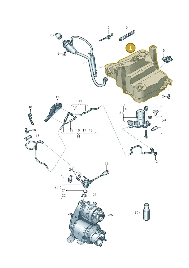 3Q0131877C — Volkswagen Arteon (2017-2023) diagram 828253560, position 1