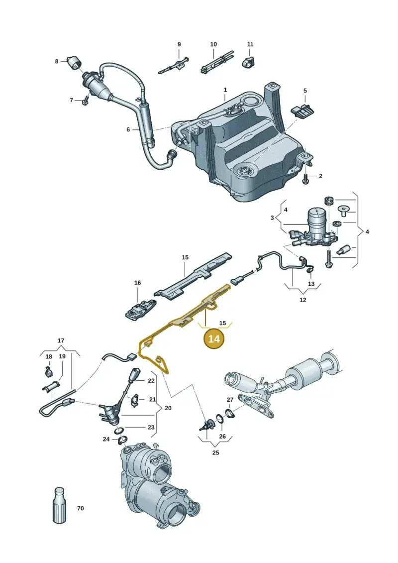 3Q0131961F — Volkswagen Passat estate (2023-) diagram 793253058, position 14