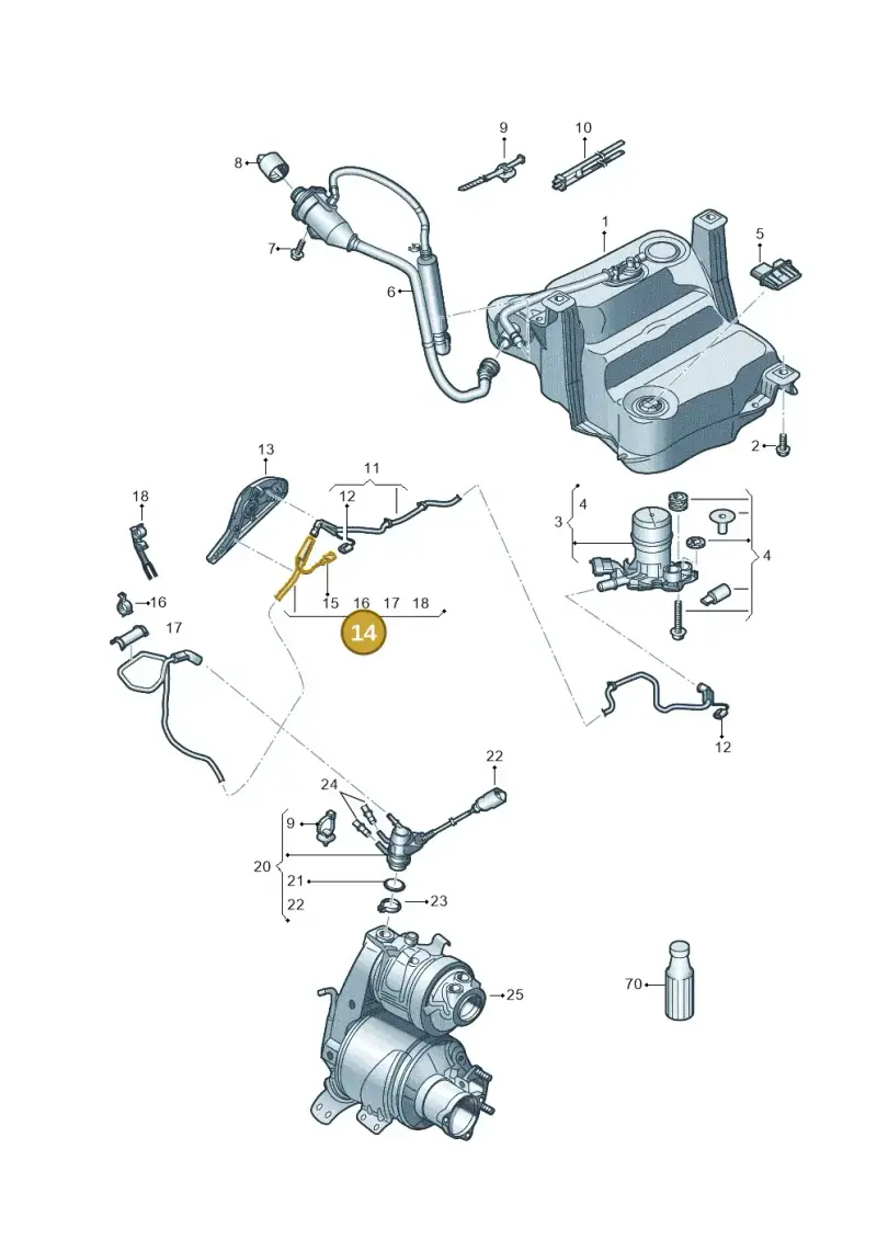 3Q0131984AF — Volkswagen Arteon (2017-2023) diagram 828253560, position 14