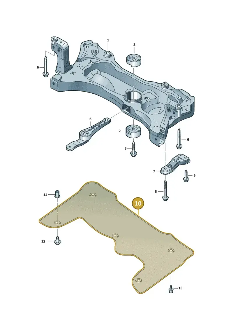 3Q0199110B — Volkswagen Tiguan 2.0 (2023-) diagram 2ka401000, position 10