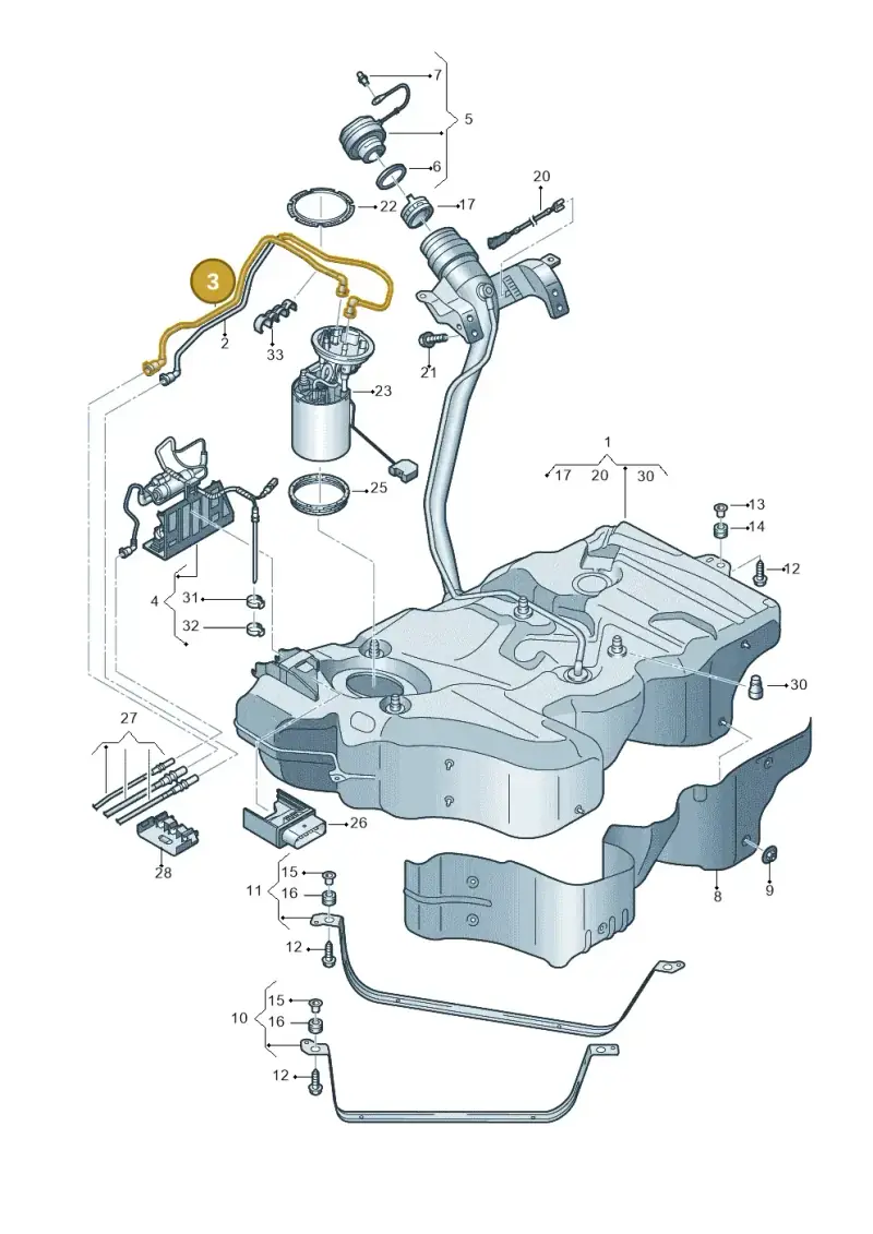 3Q0201293M — Volkswagen Passat estate (2023-) diagram 793201600, position 3