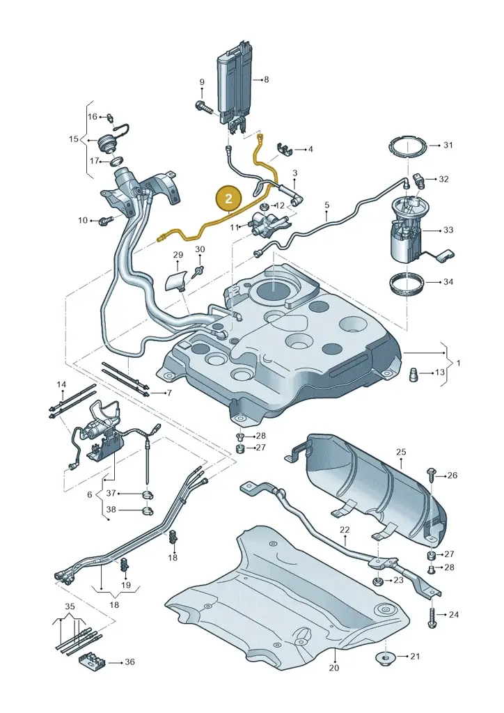 3Q0201931G — Volkswagen Arteon (2017-2023) diagram 793201500, position 2