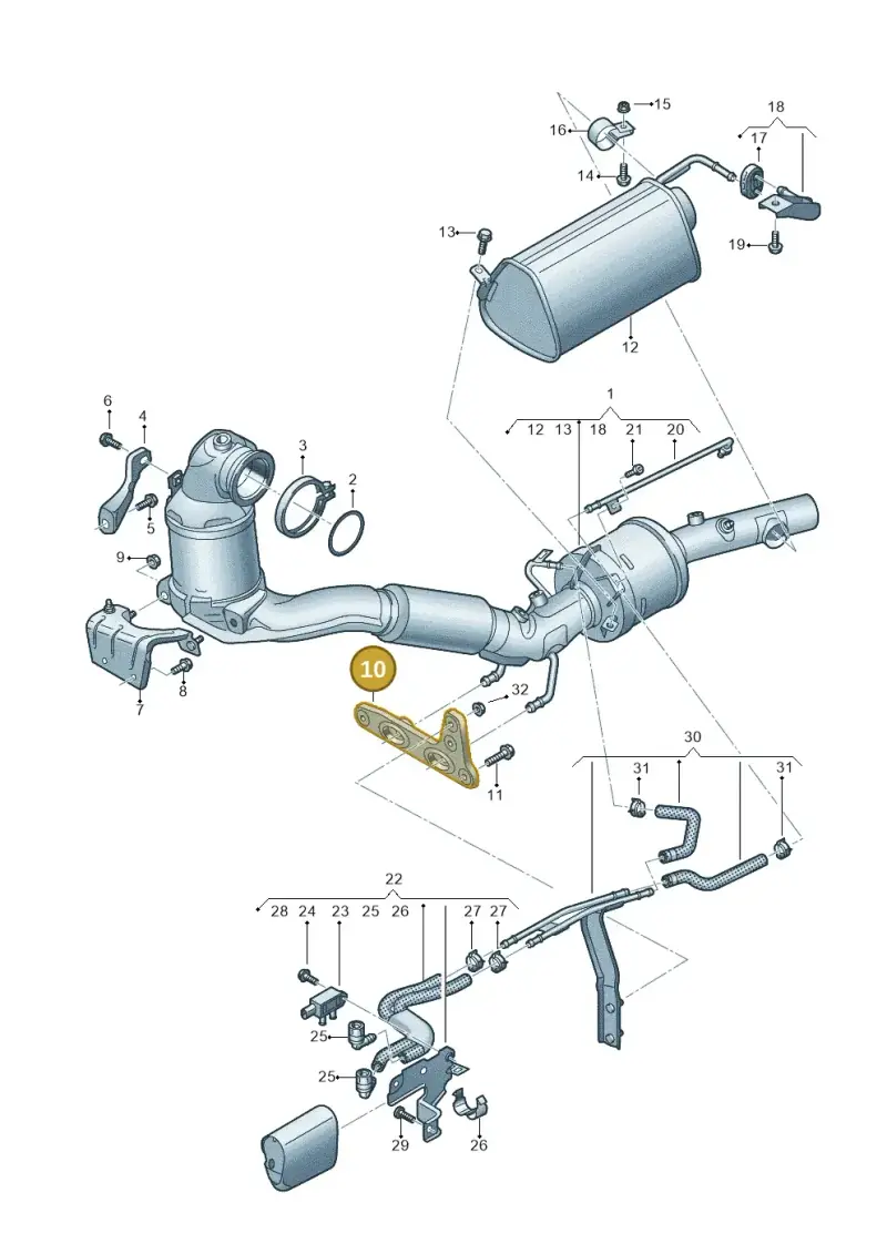 3Q0253144C — Volkswagen Multivan (2021-) diagram 7t0253205, position 10