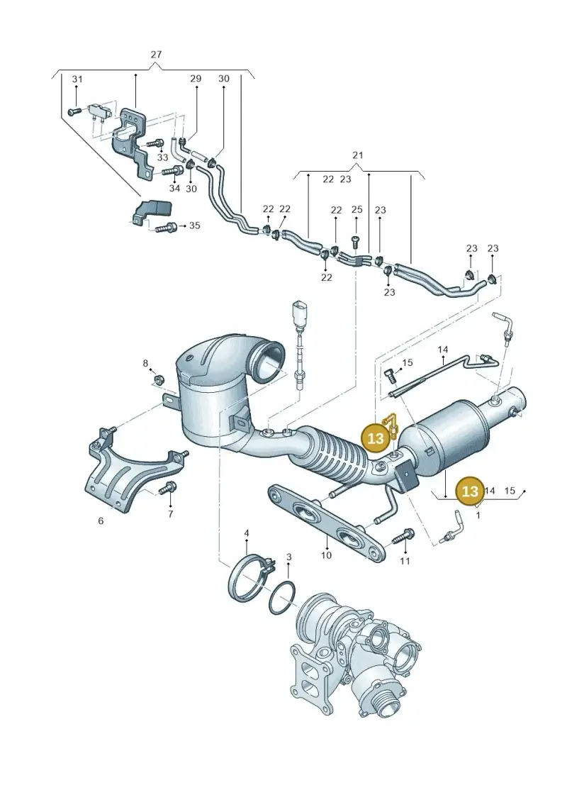 3Q0253574C — Volkswagen Arteon (2017-2023) diagram 827253042, position 13