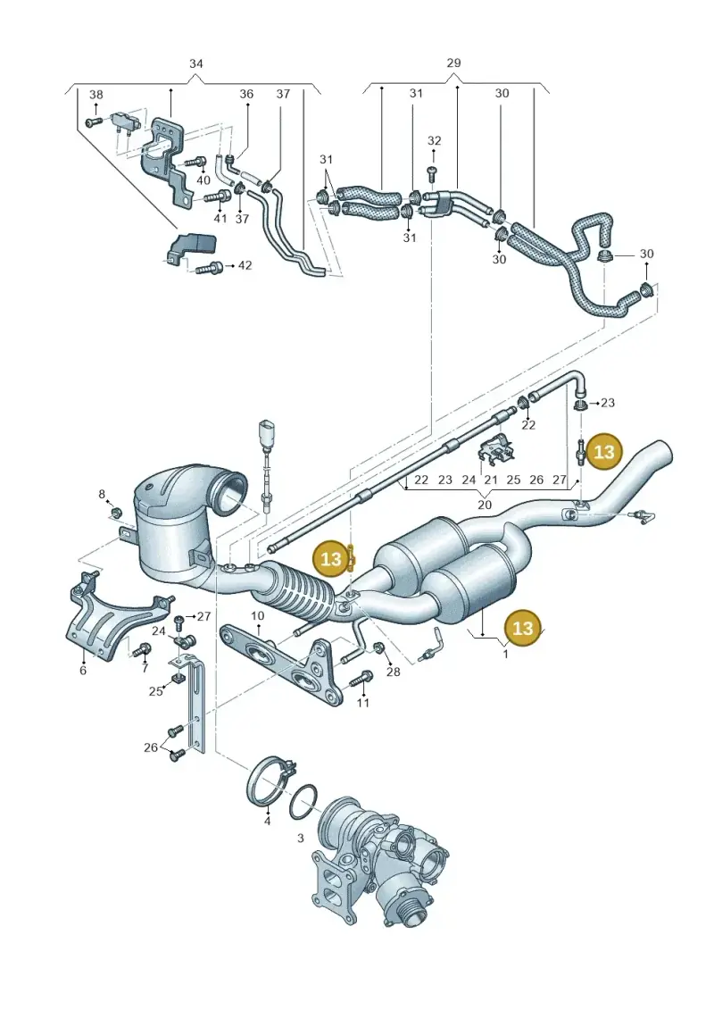 3Q0253574E — Volkswagen T-Roc BlueMotion (2017-2024) diagram 828253030, position 13