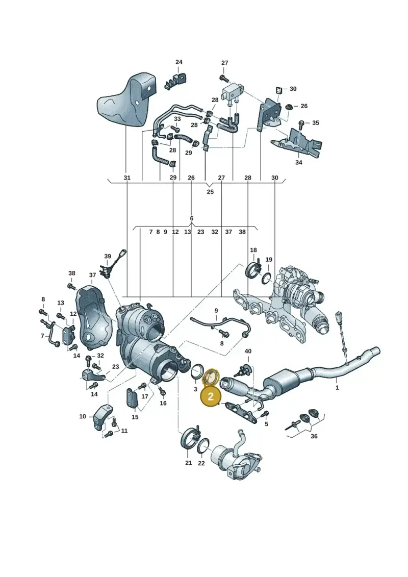 3Q0253725A — Volkswagen Caddy Maxi Kombi (2020-2024) diagram 2ka253070, position 2