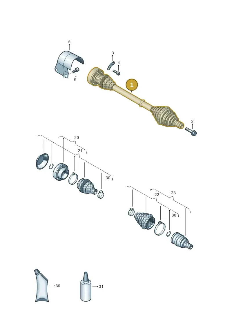 3Q0407271N — Volkswagen Touran 2,0 BlueMotion (2015-2024) diagram 786407350, position 1