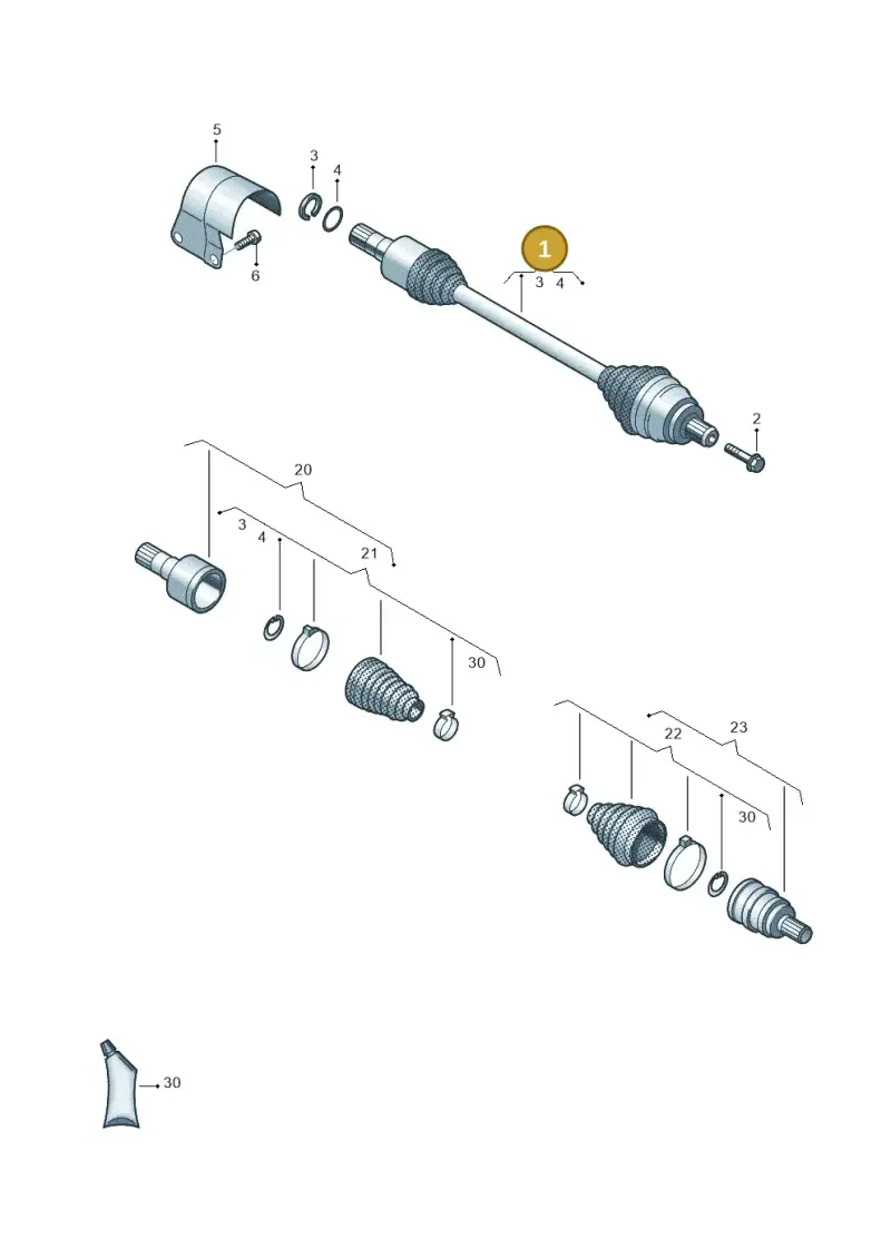 3Q0407272DS — Volkswagen Caddy Maxi Kombi (2020-2024) diagram 828407060, position 1
