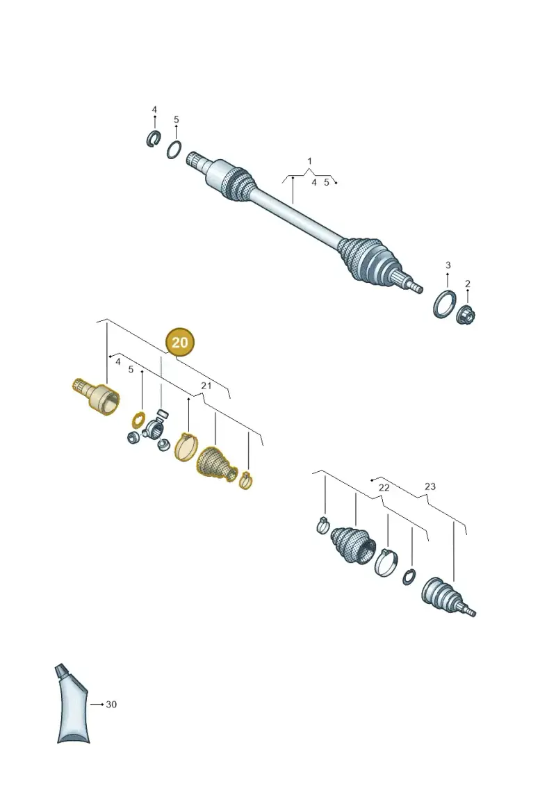 3Q0498104B — Volkswagen Polo 1.0 BlueMotion (2017-2024) diagram 837407468, position 20