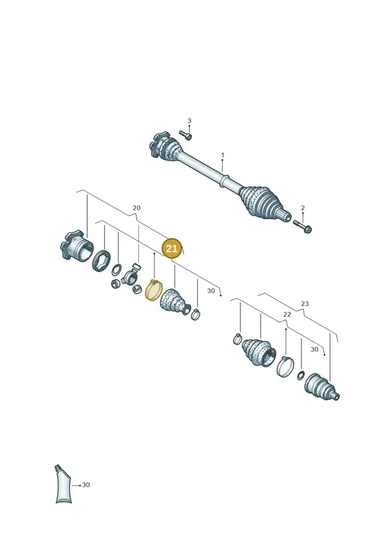 3Q0498201C — Volkswagen T-Roc BlueMotion (2017-2024) diagram 793407600, position 21