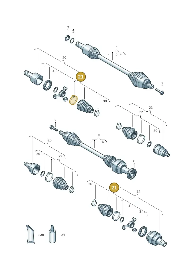 3Q0498201C — Volkswagen Passat saloon (2014-2024) diagram 793407920, position 21