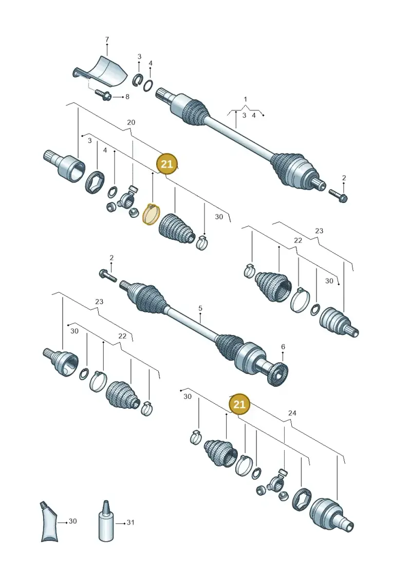 3Q0498201C — Volkswagen Arteon (2017-2023) diagram 884407700, position 21