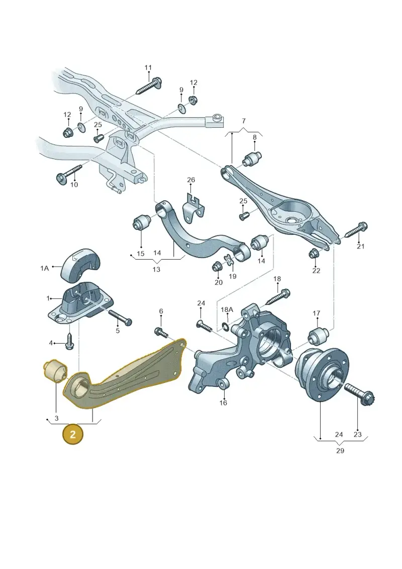 3Q0505223 — Volkswagen Passat saloon (2014-2024) diagram 746505300, position 2