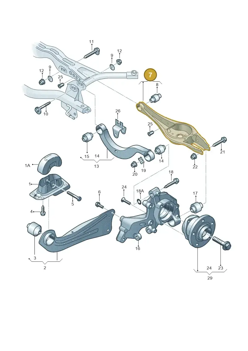 3Q0505311G — Volkswagen Passat saloon (2014-2024) diagram 746505300, position 7