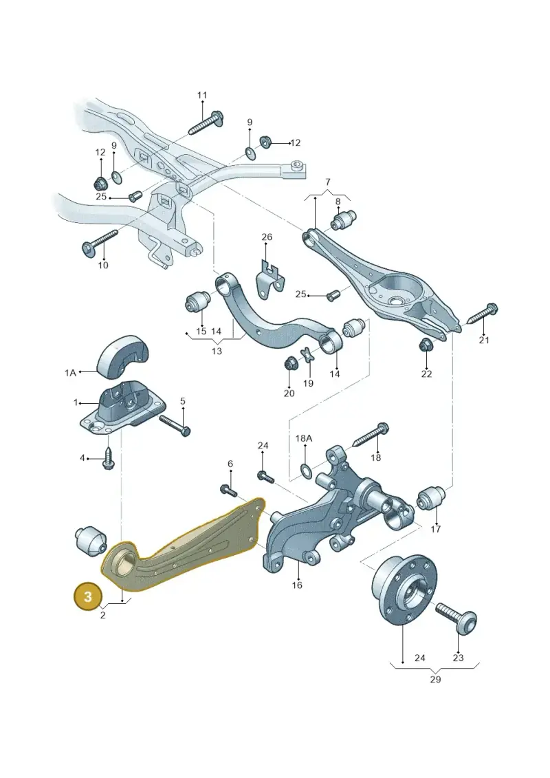 3Q0505541A — Volkswagen Teramont X (2019-2021) diagram 519505300, position 3
