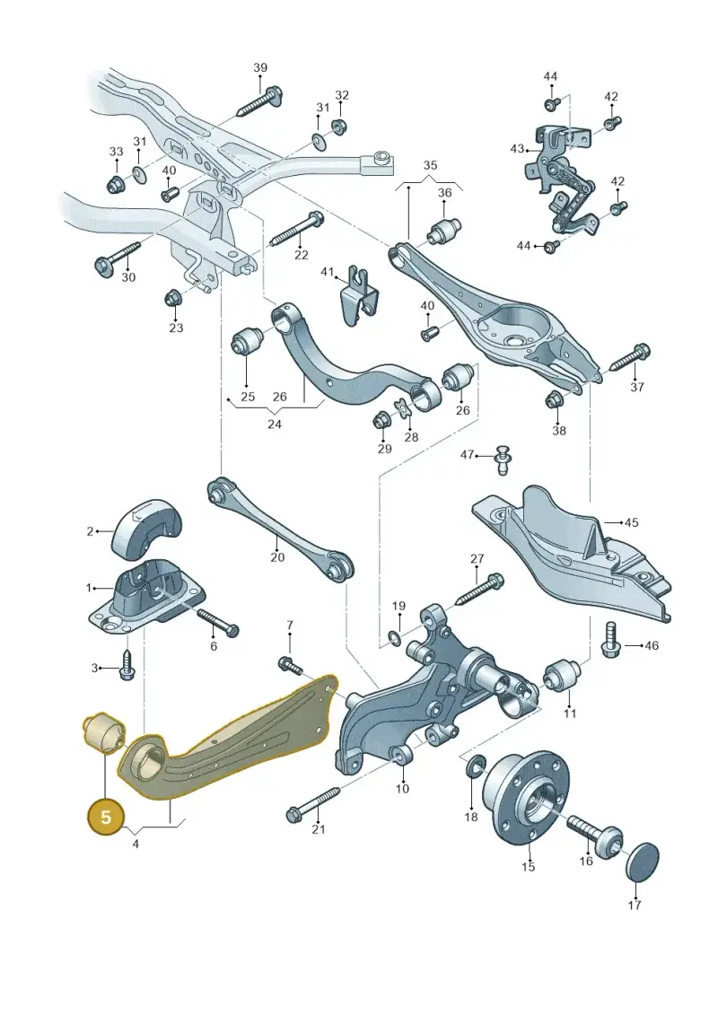 3Q0505541A — Volkswagen Arteon (2017-2023) diagram 5h0505050, position 5