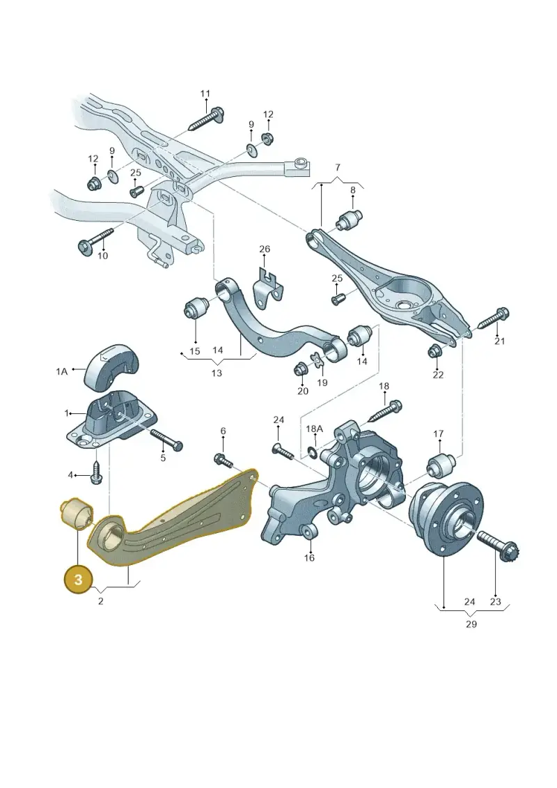 3Q0505541A — Volkswagen Passat saloon (2014-2024) diagram 746505300, position 3