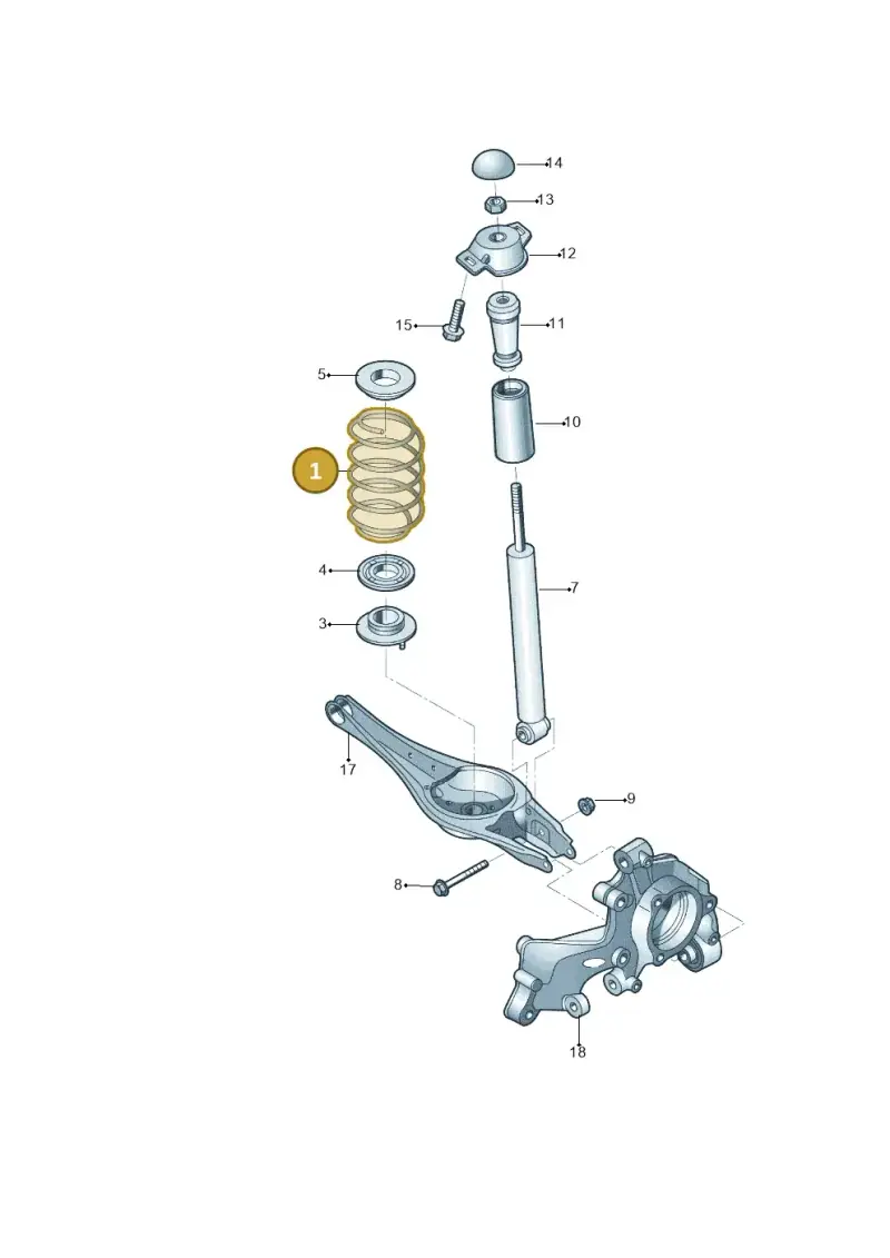 3Q0511115AP — Volkswagen Touran (2015-2024) diagram 889511000, position 1