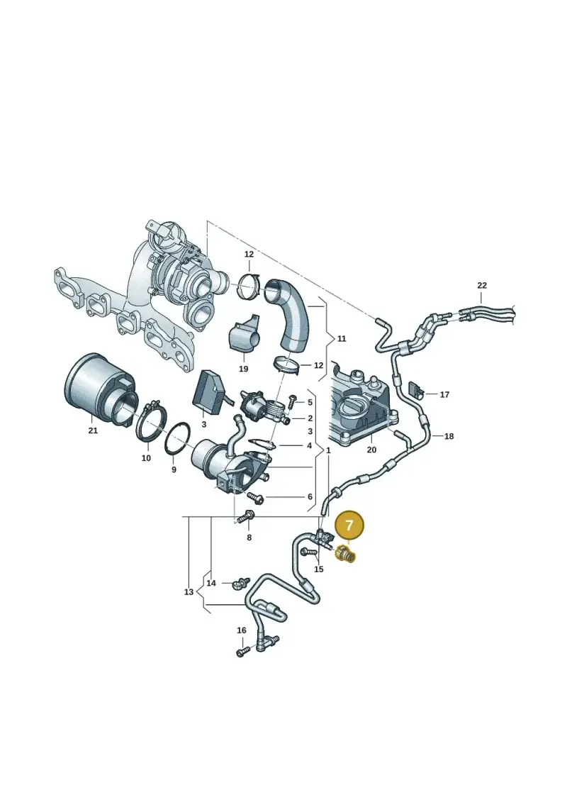 3Q0611849 — Volkswagen Tiguan 2.0 (2023-) diagram 57x131100, position 7