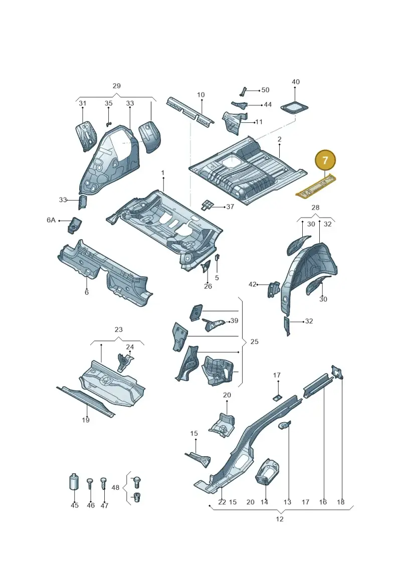 3Q0802089 — Volkswagen Passat (2018-2022) diagram 589803250, position 7