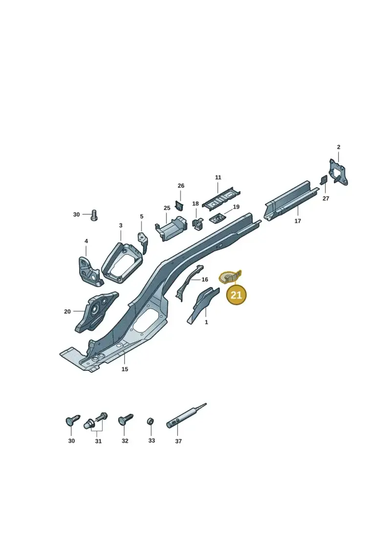 3Q0803457 — Volkswagen Passat Pro (2024-) diagram 3j0803402, position 21