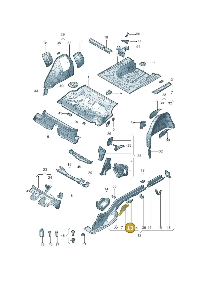 3Q0803457 — Volkswagen Passat (2018-2022) diagram 589803200, position 13