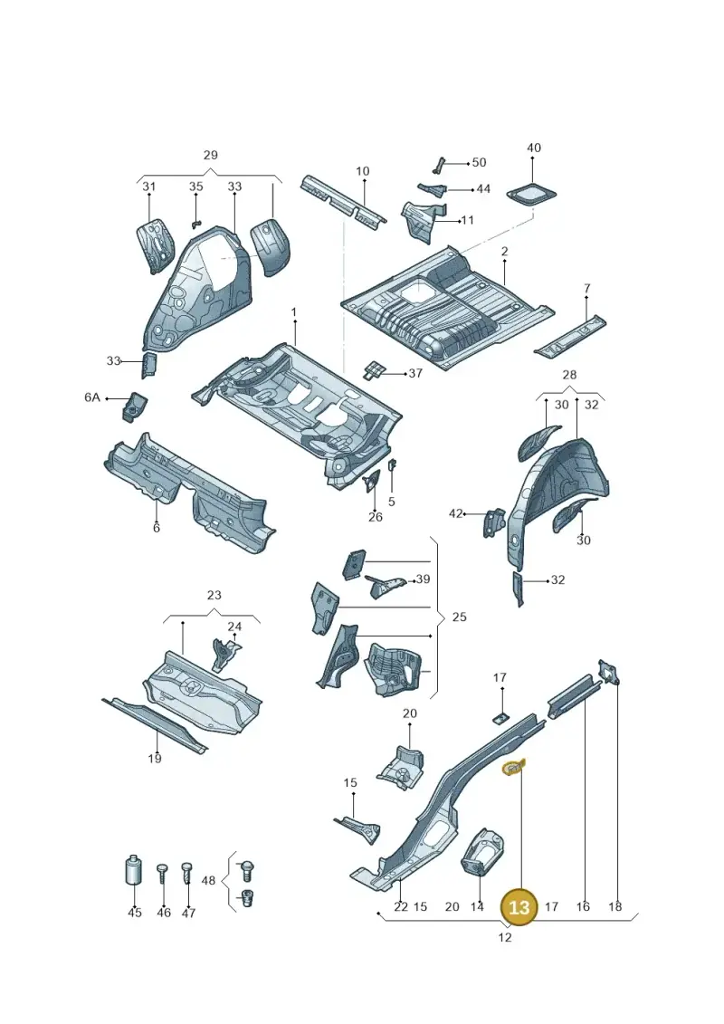 3Q0803457 — Volkswagen Passat (2018-2022) diagram 589803250, position 13