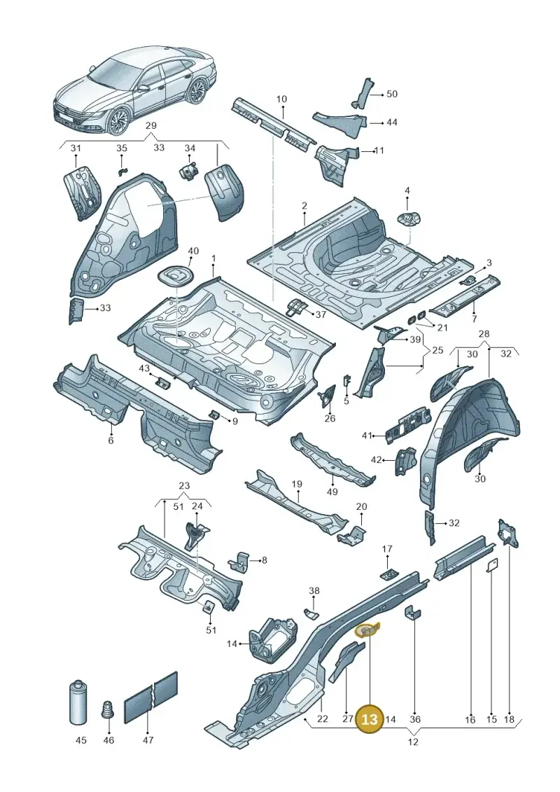 3Q0803457 — Volkswagen Arteon (2017-2023) diagram 828803200, position 13