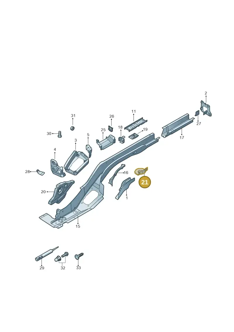 3Q0803457 — Volkswagen Passat estate (2023-) diagram 3j0803400, position 21