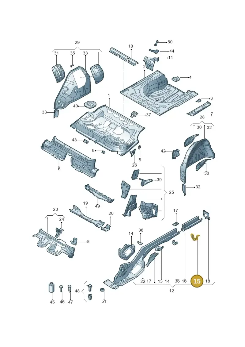 3Q0803826 — Volkswagen Passat (2018-2022) diagram 589803200, position 15
