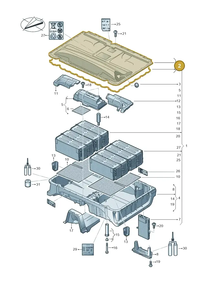 3Q0804841F — Volkswagen Passat saloon (2014-2024) diagram 793915500, position 2