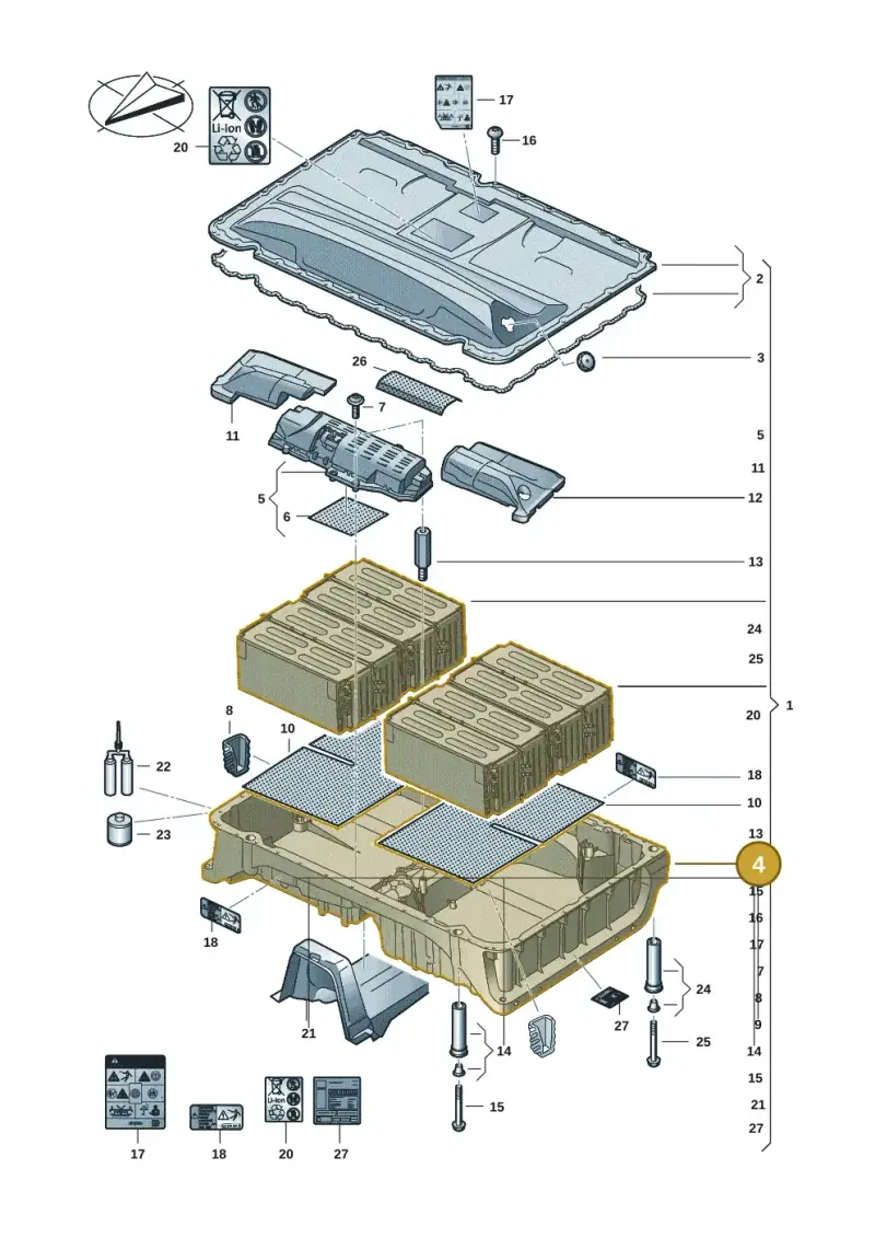 3Q0804842K — Volkswagen Multivan (2021-) diagram 7t0915550, position 4
