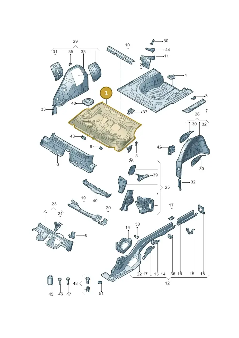 3Q0813115 — Volkswagen Passat (2018-2022) diagram 589803200, position 1