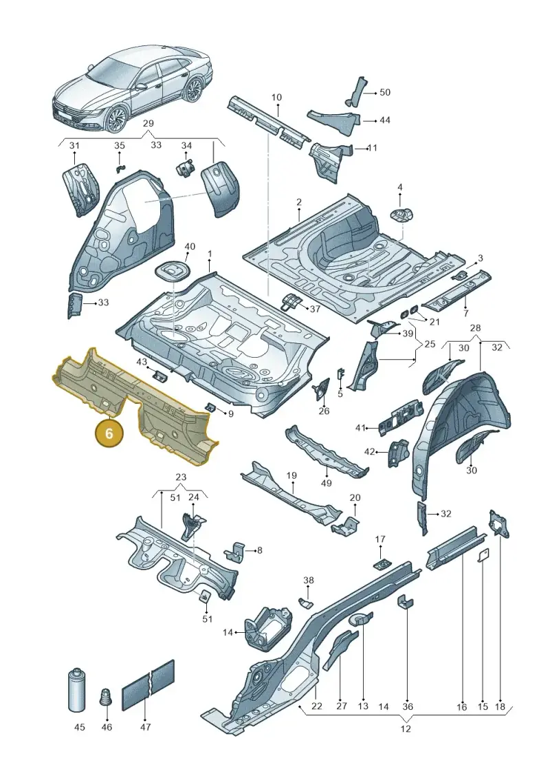 3Q0813147 — Volkswagen Arteon (2017-2023) diagram 828803200, position 6