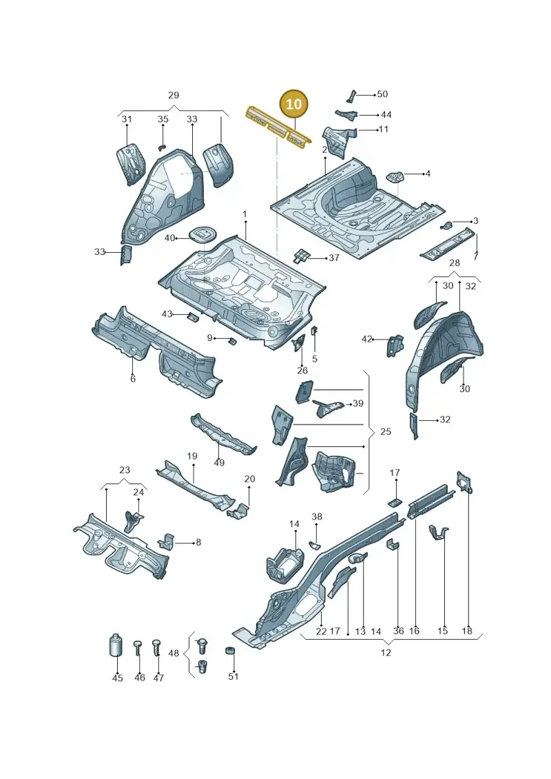3Q0814153A — Volkswagen Passat (2018-2022) diagram 589803200, position 10