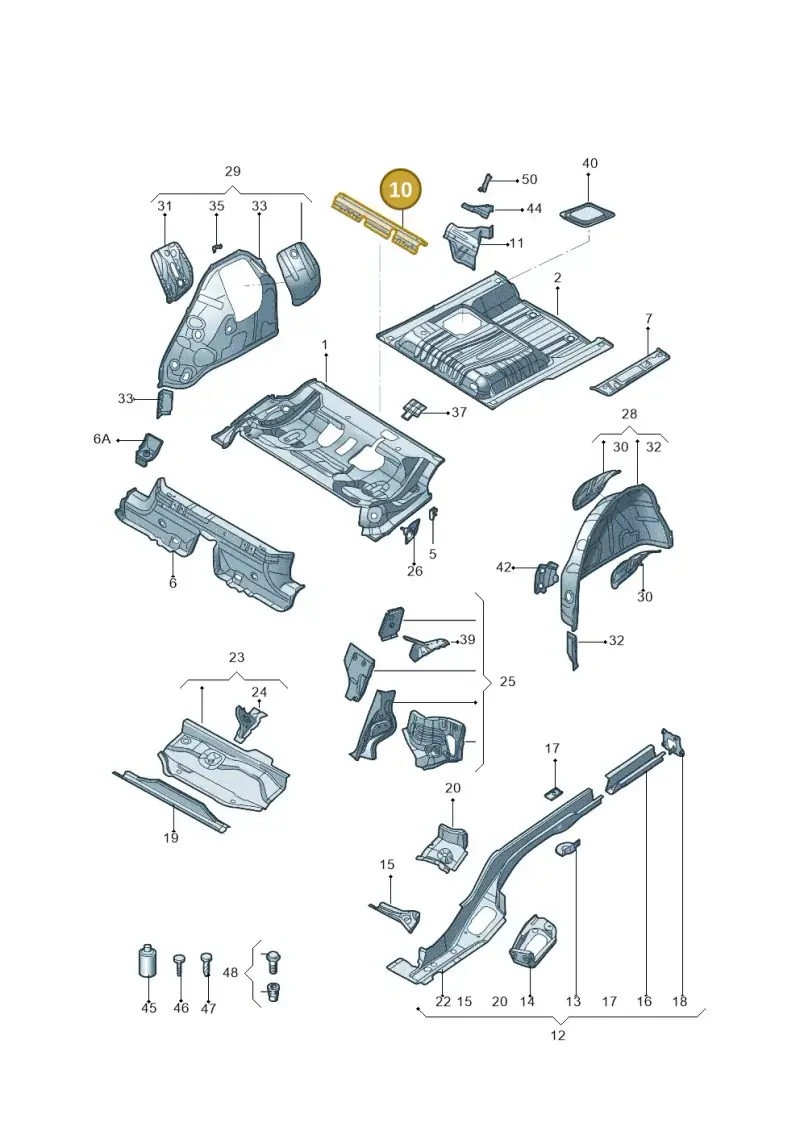 3Q0814153A — Volkswagen Passat (2018-2022) diagram 589803250, position 10