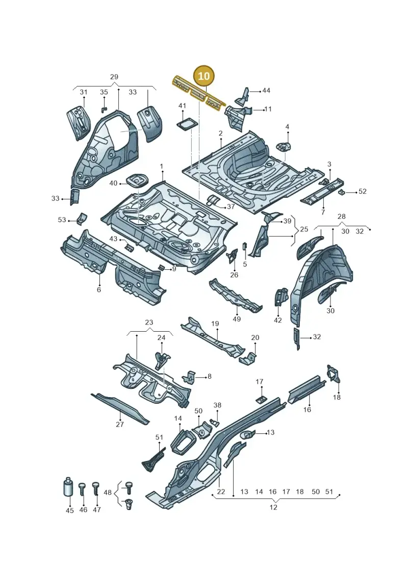 3Q0814153A — Volkswagen Magotan 2.0 (2016-) diagram 875803020, position 10