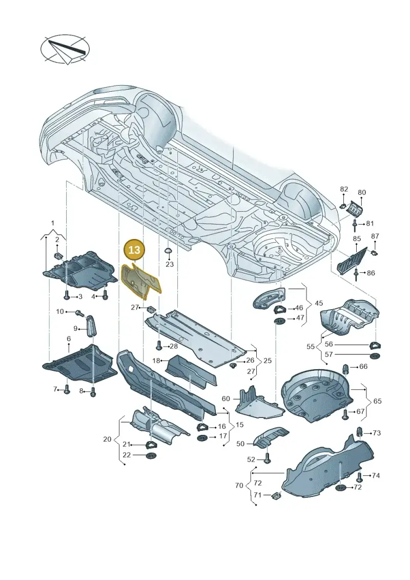 3Q0825469 — Volkswagen Arteon (2017-2023) diagram 793825100, position 13