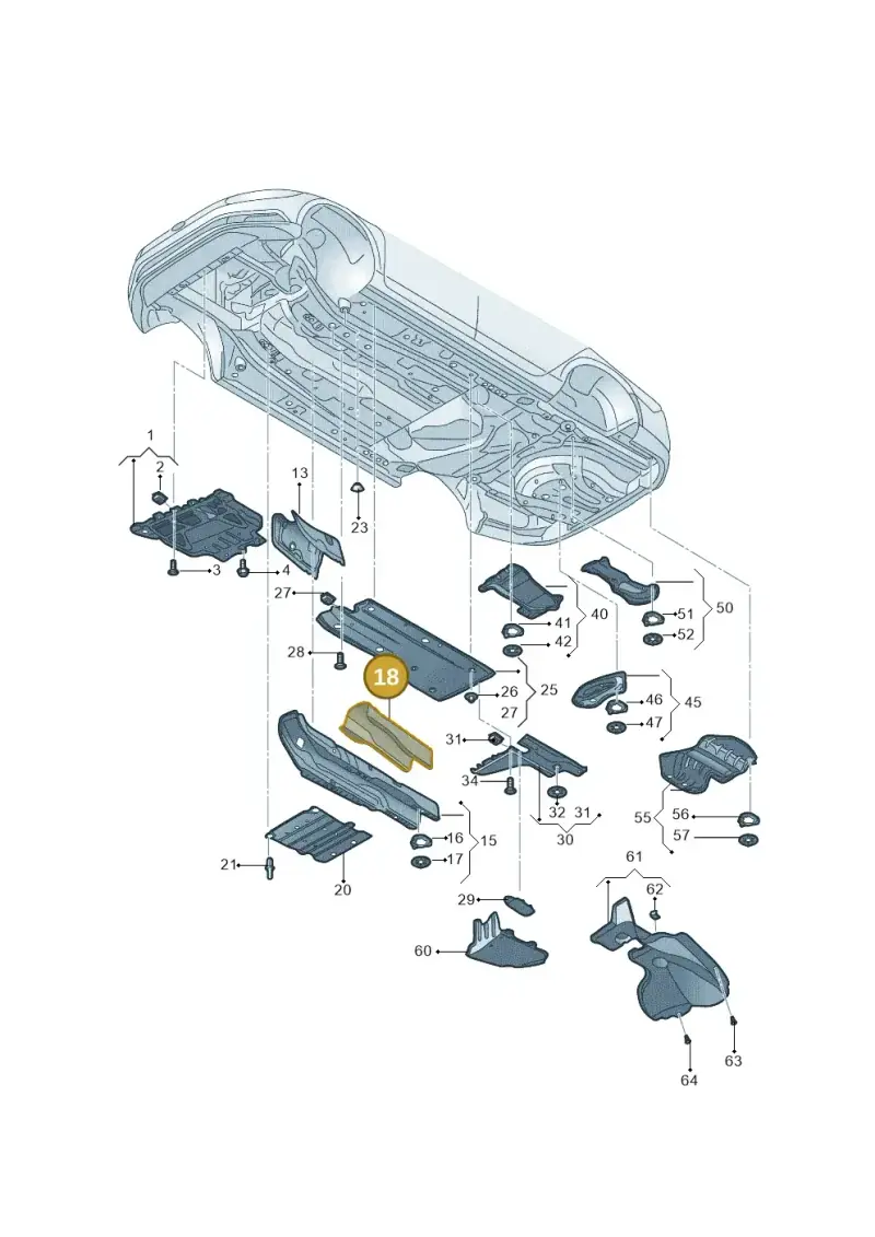 3Q0825635 — Volkswagen Passat (2018-2022) diagram 589825000, position 18