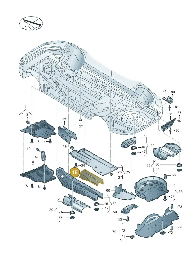 3Q0825635 — Volkswagen Arteon (2017-2023) diagram 793825100, position 18