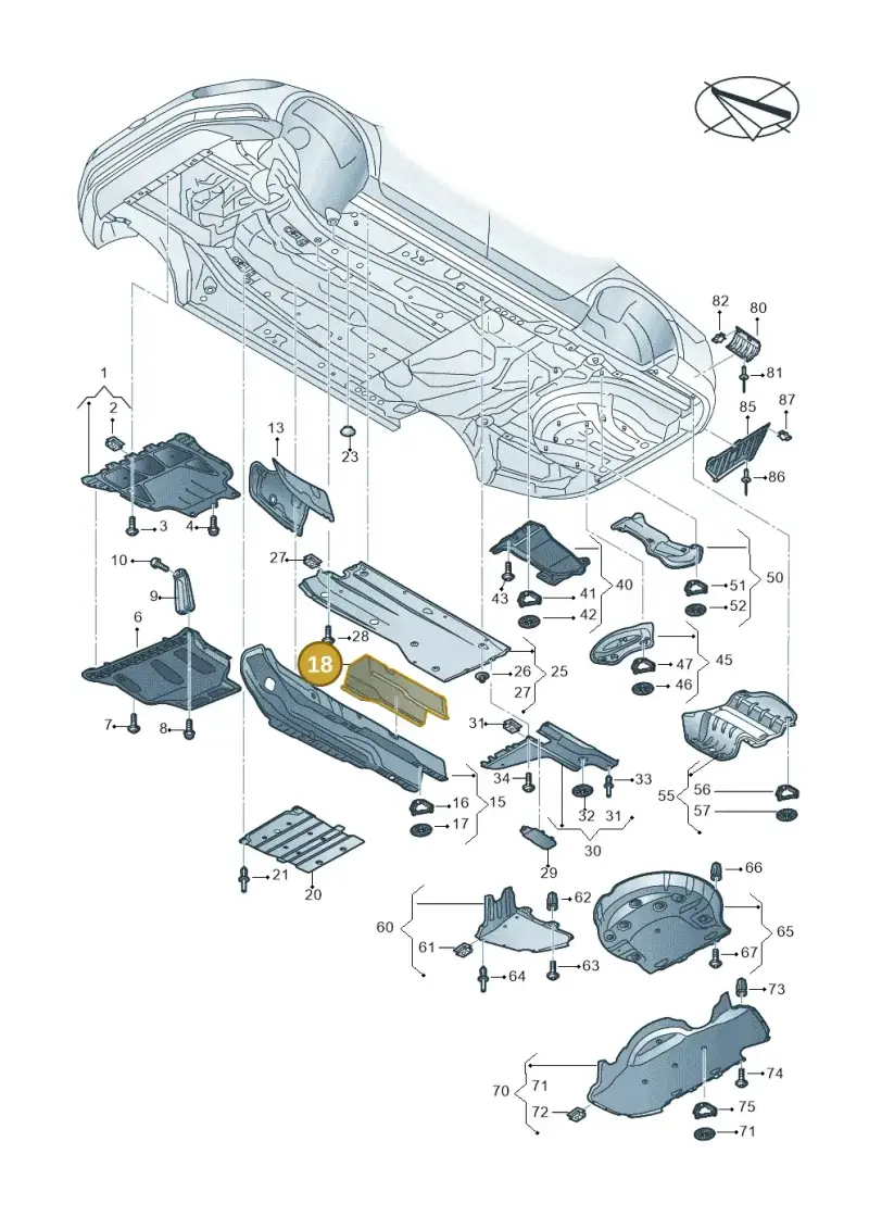 3Q0825635 — Volkswagen Arteon (2017-2023) diagram 793825000, position 18