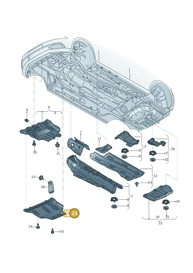 3Q0825902A — Volkswagen POLO HATCH         "ZA"06> (2005-) diagram 496825000, position 23