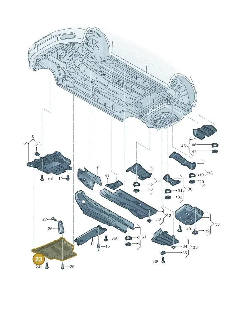 3Q0825902A — Volkswagen Golf 2.0 (2016-2020) diagram 827825500, position 23