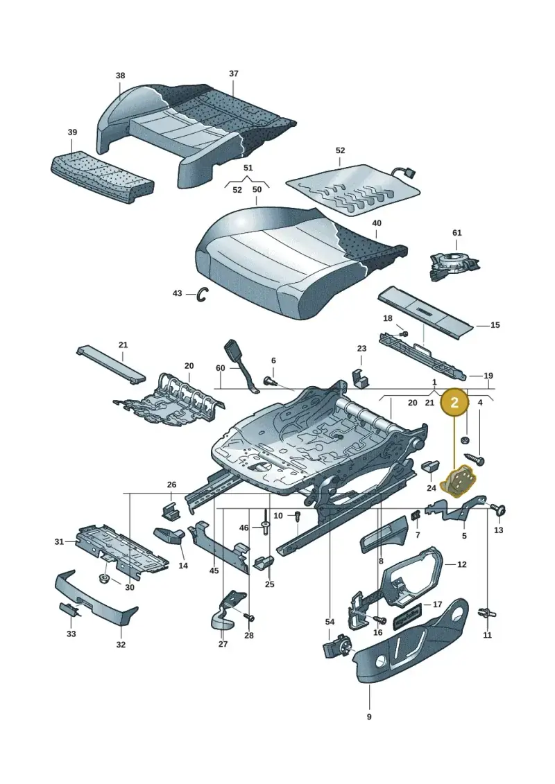 3Q0881053 — Volkswagen Passat estate (2023-) diagram 3j0881000, position 2