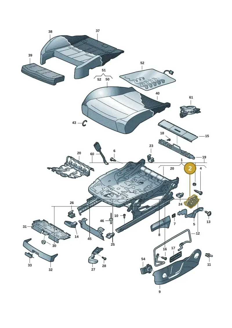 3Q0881053 — Volkswagen Tiguan 2.0 (2023-) diagram 57x881000, position 2