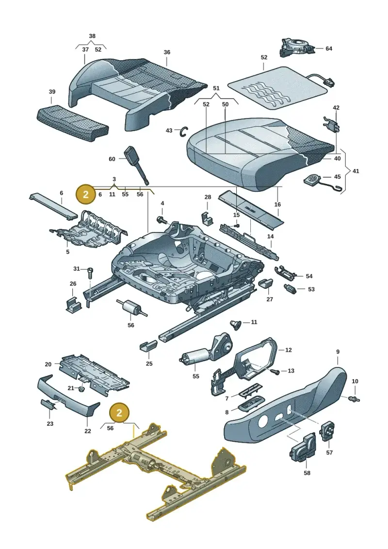 3Q0881183A — Volkswagen Passat estate (2023-) diagram 3j0881100, position 2