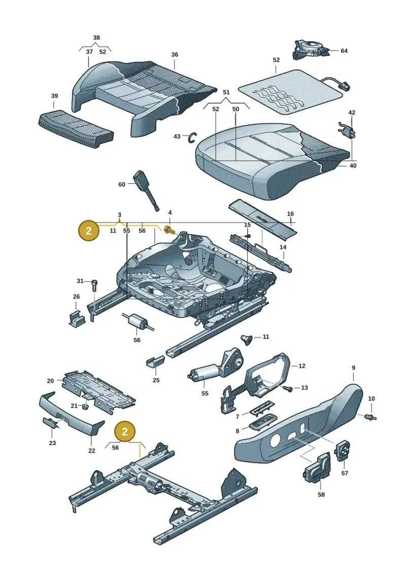 3Q0881184A — Volkswagen ID.4 Pro (2020-2023) diagram 10a881100, position 2